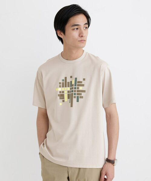 TAKEO KIKUCHI/タケオキクチ 【Sサイズ~】モザイクロゴ ポンチTシャツ ライトベージュ(051) 03(L) TAKEO KIKUCHI/タケオキクチ 【Sサイズ~】モザイクロゴ ポンチTシャツ ライトベージュ(051) 03(L)