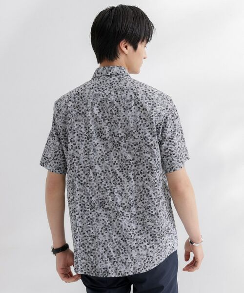 TAKEO KIKUCHI / タケオキクチ シャツ・ブラウス | ストライプ小花プリント 半袖シャツ | 詳細11