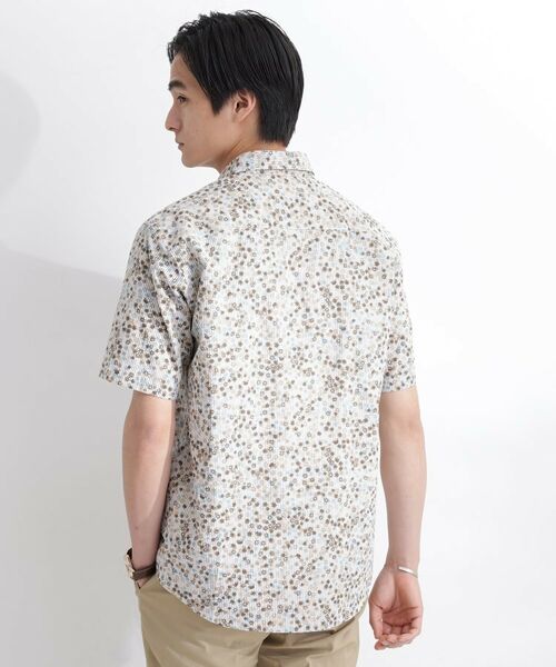 TAKEO KIKUCHI / タケオキクチ シャツ・ブラウス | ストライプ小花プリント 半袖シャツ | 詳細15