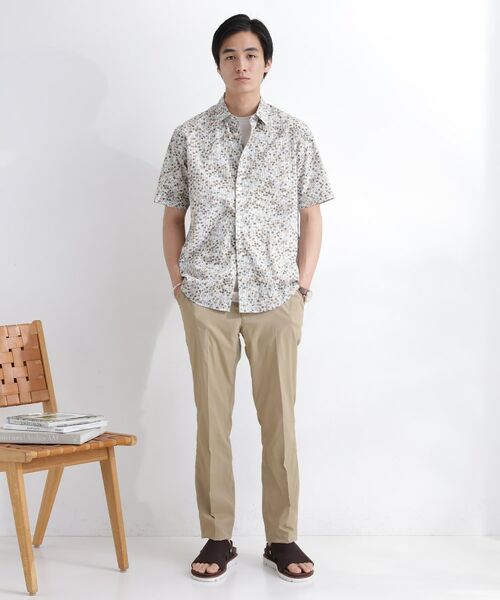 TAKEO KIKUCHI / タケオキクチ シャツ・ブラウス | ストライプ小花プリント 半袖シャツ | 詳細16