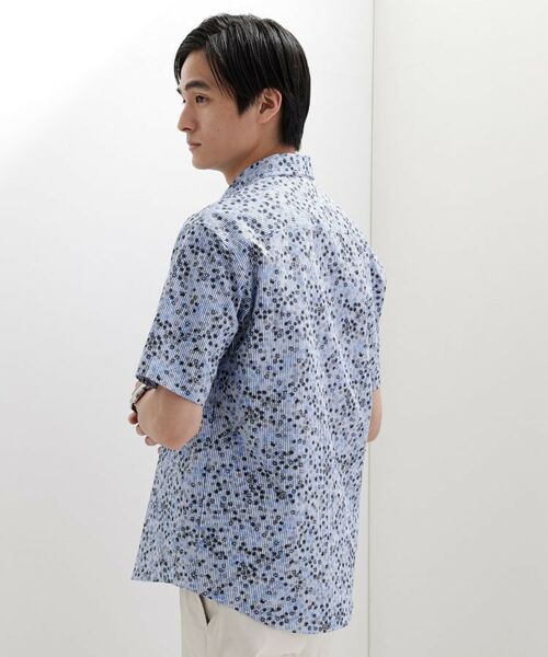 TAKEO KIKUCHI / タケオキクチ シャツ・ブラウス | ストライプ小花プリント 半袖シャツ | 詳細19