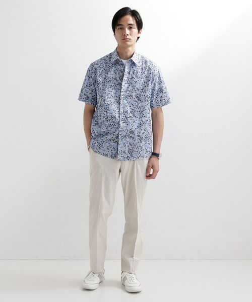 TAKEO KIKUCHI / タケオキクチ シャツ・ブラウス | ストライプ小花プリント 半袖シャツ | 詳細20