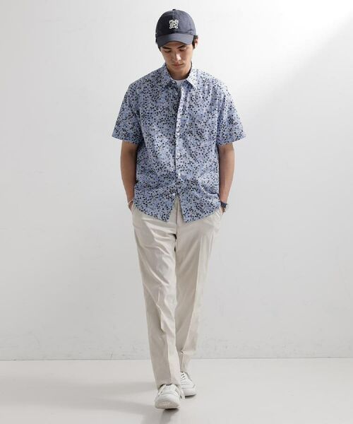 TAKEO KIKUCHI / タケオキクチ シャツ・ブラウス | ストライプ小花プリント 半袖シャツ | 詳細21