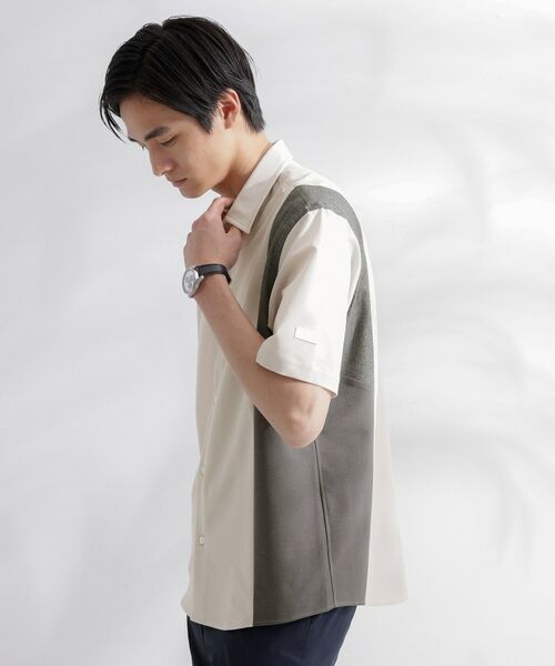 TAKEO KIKUCHI / タケオキクチ シャツ・ブラウス | サイド切り替え 半袖シャツ | 詳細10
