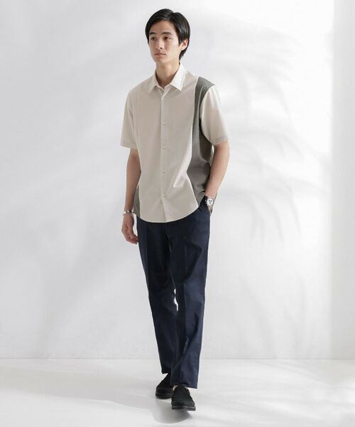 TAKEO KIKUCHI / タケオキクチ シャツ・ブラウス | サイド切り替え 半袖シャツ | 詳細12