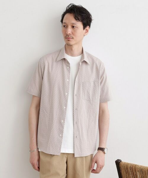 TAKEO KIKUCHI/タケオキクチ 【播州織り】ドビーストレッチシャツ トープ(854) 02(M) TAKEO KIKUCHI/タケオキクチ 【播州織り】ドビーストレッチシャツ トープ(854) 02(M)