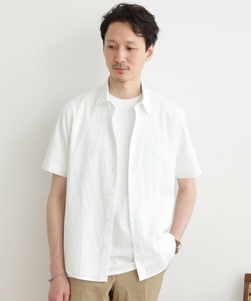 TAKEO KIKUCHI / タケオキクチ シャツ・ブラウス | 【播州織り】ドビーストレッチシャツ(ホワイト(897))