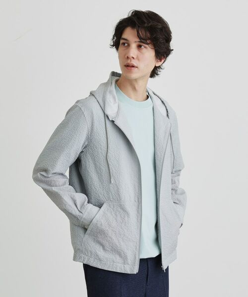 TAKEO KIKUCHI / タケオキクチ パーカー | 【軽羽織】リップル プリント シャツパーカ | 詳細13