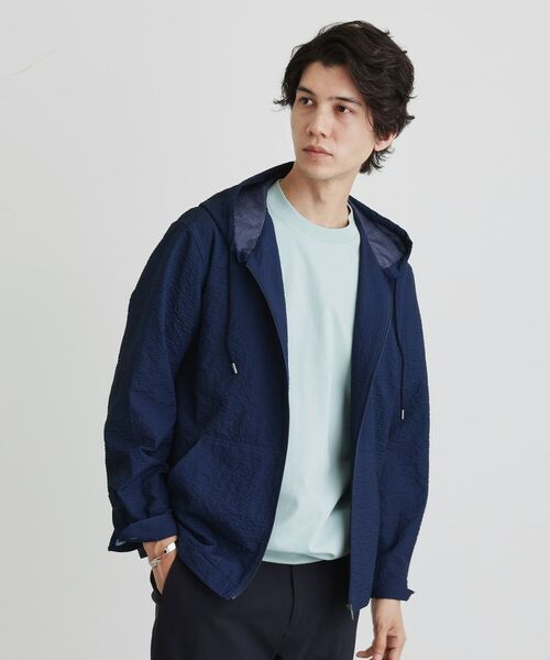 TAKEO KIKUCHI / タケオキクチ パーカー | 【軽羽織】リップル プリント シャツパーカ | 詳細16