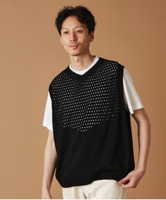 TAKEO KIKUCHI / タケオキクチ ニット・セーター | 透け編みニットべスト
