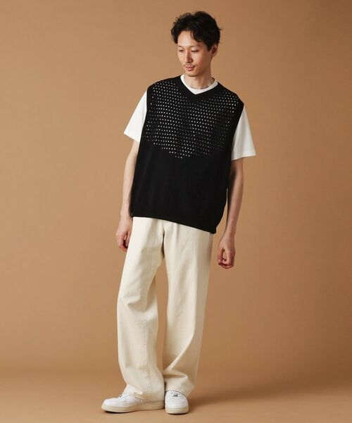 TAKEO KIKUCHI / タケオキクチ ニット・セーター | 透け編みニットべスト | 詳細10