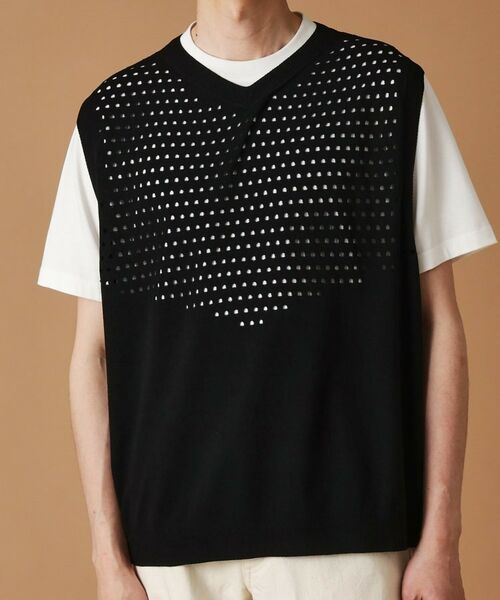 TAKEO KIKUCHI / タケオキクチ ニット・セーター | 透け編みニットべスト | 詳細2