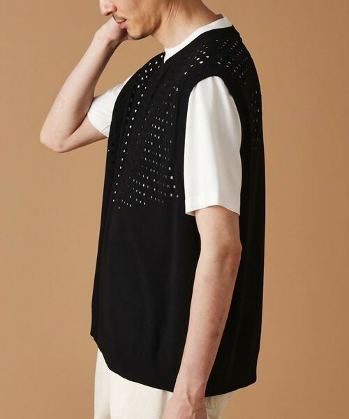 TAKEO KIKUCHI / タケオキクチ ニット・セーター | 透け編みニットべスト | 詳細3