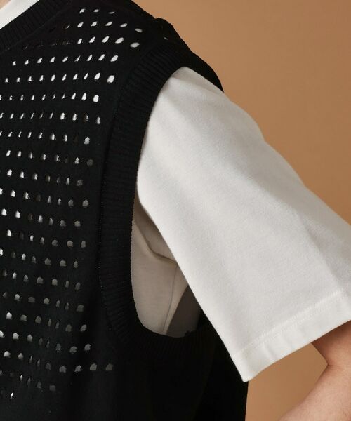 TAKEO KIKUCHI / タケオキクチ ニット・セーター | 透け編みニットべスト | 詳細7