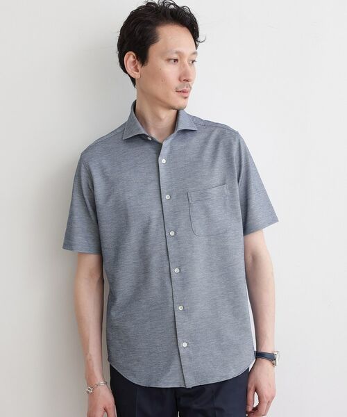 TAKEO KIKUCHI/タケオキクチ ドライカノコ シャツ ブルー(092) 02(M) TAKEO KIKUCHI/タケオキクチ ドライカノコ シャツ ブルー(092) 02(M)