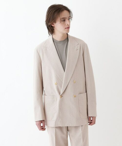 TAKEO KIKUCHI/タケオキクチ 【THE FLAGSHIP】サッカー2wayストレッチ ジャケット ベージュ(352) 03(L)