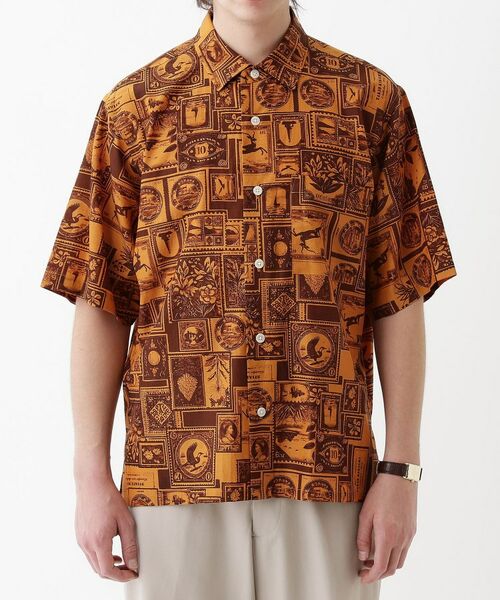 TAKEO KIKUCHI / タケオキクチ シャツ・ブラウス | 【THE FLAGSHIP】アーカイブ切手柄半袖シャツ | 詳細1