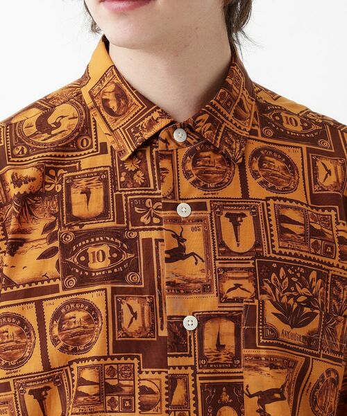 TAKEO KIKUCHI / タケオキクチ シャツ・ブラウス | 【THE FLAGSHIP】アーカイブ切手柄半袖シャツ | 詳細4