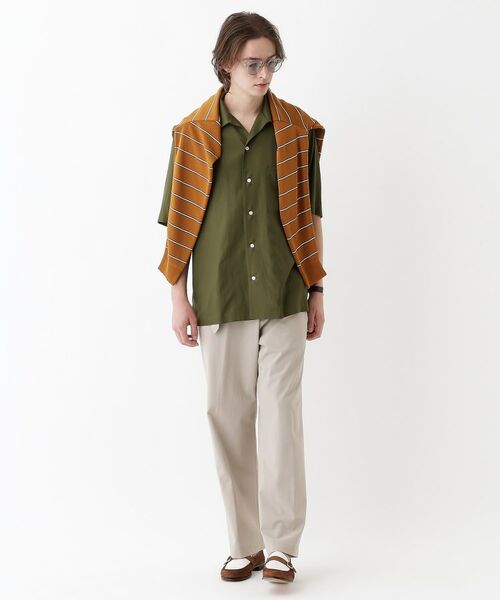 TAKEO KIKUCHI / タケオキクチ シャツ・ブラウス | 【THE FLAGSHIP】変形オープンカラー 半袖シャツ | 詳細10