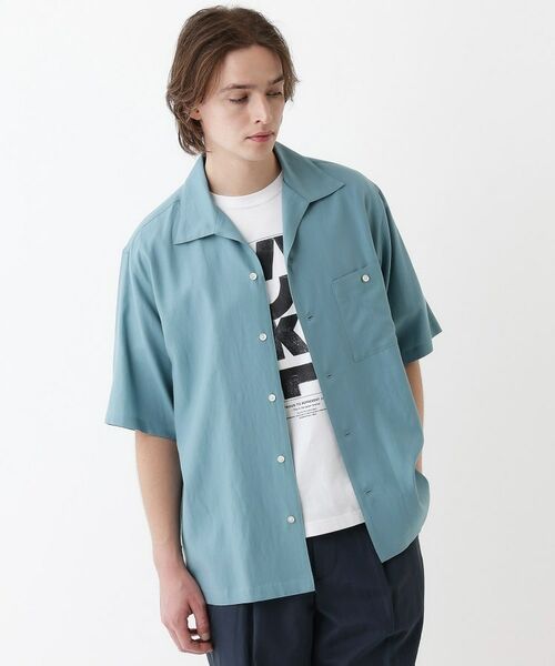 TAKEO KIKUCHI / タケオキクチ シャツ・ブラウス | 【THE FLAGSHIP】変形オープンカラー 半袖シャツ | 詳細12