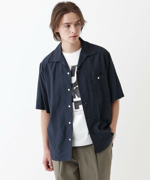 TAKEO KIKUCHI / タケオキクチ シャツ・ブラウス | 【THE FLAGSHIP】変形オープンカラー 半袖シャツ | 詳細15