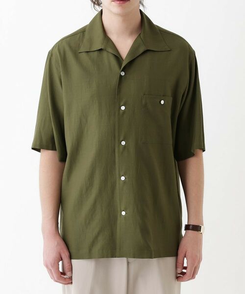 TAKEO KIKUCHI / タケオキクチ シャツ・ブラウス | 【THE FLAGSHIP】変形オープンカラー 半袖シャツ | 詳細2