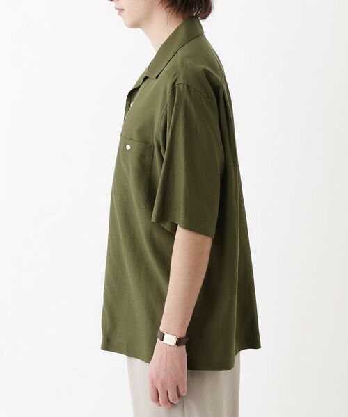 TAKEO KIKUCHI / タケオキクチ シャツ・ブラウス | 【THE FLAGSHIP】変形オープンカラー 半袖シャツ | 詳細3