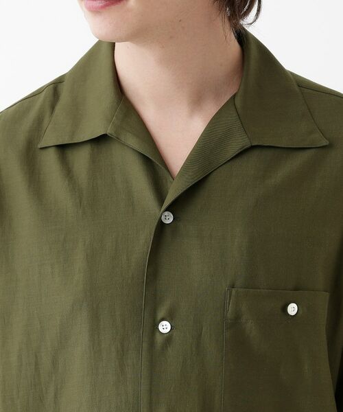 TAKEO KIKUCHI / タケオキクチ シャツ・ブラウス | 【THE FLAGSHIP】変形オープンカラー 半袖シャツ | 詳細5