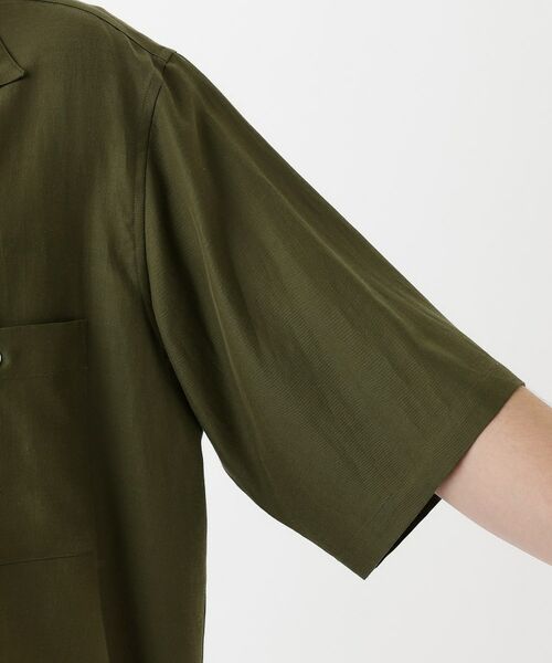 TAKEO KIKUCHI / タケオキクチ シャツ・ブラウス | 【THE FLAGSHIP】変形オープンカラー 半袖シャツ | 詳細6