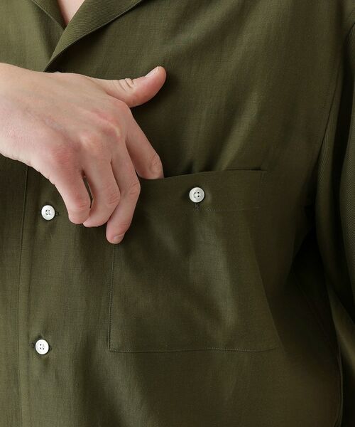 TAKEO KIKUCHI / タケオキクチ シャツ・ブラウス | 【THE FLAGSHIP】変形オープンカラー 半袖シャツ | 詳細8