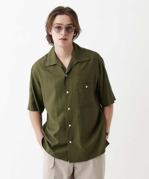 TAKEO KIKUCHI / タケオキクチ シャツ・ブラウス | 【THE FLAGSHIP】変形オープンカラー 半袖シャツ | 詳細9