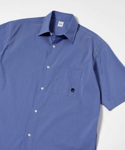 TAKEO KIKUCHI / タケオキクチ シャツ・ブラウス | 【LIMITED】ワンポイント刺繍 半袖シャツ(ブルー(092))