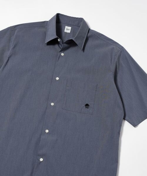 TAKEO KIKUCHI / タケオキクチ シャツ・ブラウス | 【LIMITED】ワンポイント刺繍 半袖シャツ(ネイビー(094))