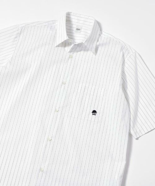 TAKEO KIKUCHI / タケオキクチ シャツ・ブラウス | 【LIMITED】ワンポイント刺繍 半袖シャツ(ホワイト(301))