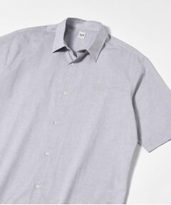 TAKEO KIKUCHI / タケオキクチ シャツ・ブラウス | 【LIMITED】ワンポイントロゴ刺繍 綿麻半袖シャツ