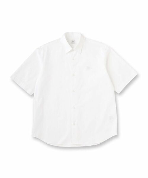 TAKEO KIKUCHI / タケオキクチ シャツ・ブラウス | 【LIMITED】ワンポイントロゴ刺繍 綿麻半袖シャツ | 詳細1