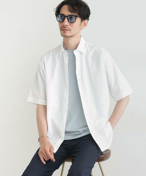 TAKEO KIKUCHI / タケオキクチ シャツ・ブラウス | 【LIMITED】ワンポイントロゴ刺繍 綿麻半袖シャツ | 詳細12