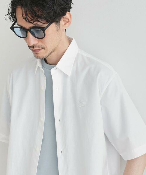 TAKEO KIKUCHI / タケオキクチ シャツ・ブラウス | 【LIMITED】ワンポイントロゴ刺繍 綿麻半袖シャツ | 詳細13