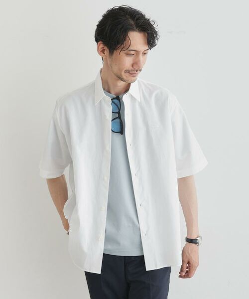 TAKEO KIKUCHI / タケオキクチ シャツ・ブラウス | 【LIMITED】ワンポイントロゴ刺繍 綿麻半袖シャツ | 詳細14