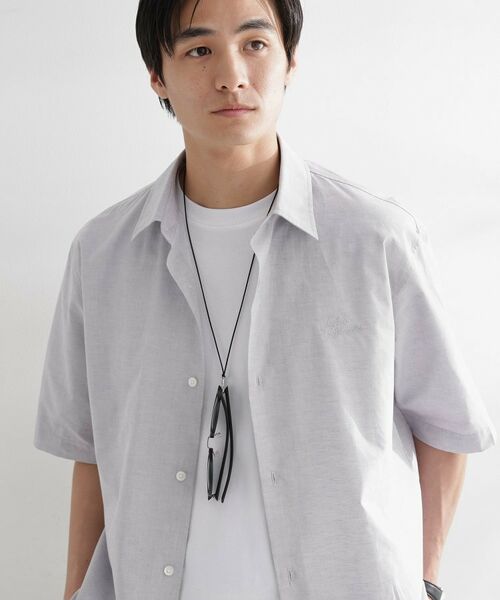 TAKEO KIKUCHI / タケオキクチ シャツ・ブラウス | 【LIMITED】ワンポイントロゴ刺繍 綿麻半袖シャツ | 詳細16