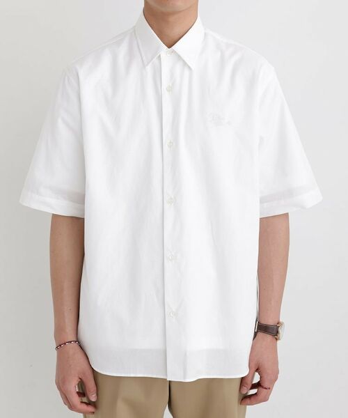 TAKEO KIKUCHI / タケオキクチ シャツ・ブラウス | 【LIMITED】ワンポイントロゴ刺繍 綿麻半袖シャツ | 詳細2