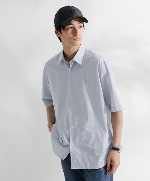 TAKEO KIKUCHI / タケオキクチ シャツ・ブラウス | 【LIMITED】ワンポイントロゴ刺繍 綿麻半袖シャツ | 詳細25