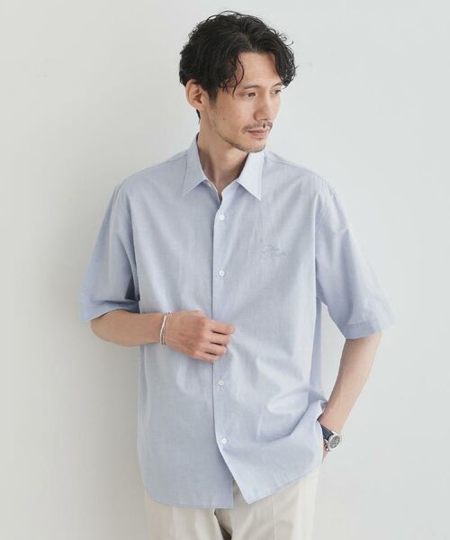 TAKEO KIKUCHI / タケオキクチ シャツ・ブラウス | 【LIMITED】ワンポイントロゴ刺繍 綿麻半袖シャツ | 詳細27