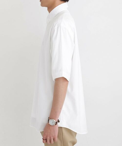 TAKEO KIKUCHI / タケオキクチ シャツ・ブラウス | 【LIMITED】ワンポイントロゴ刺繍 綿麻半袖シャツ | 詳細3