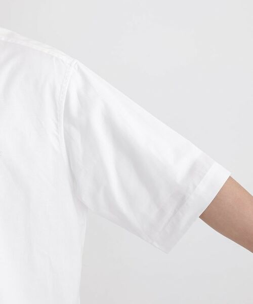 TAKEO KIKUCHI / タケオキクチ シャツ・ブラウス | 【LIMITED】ワンポイントロゴ刺繍 綿麻半袖シャツ | 詳細6