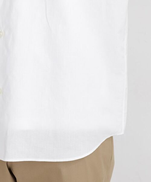 TAKEO KIKUCHI / タケオキクチ シャツ・ブラウス | 【LIMITED】ワンポイントロゴ刺繍 綿麻半袖シャツ | 詳細7