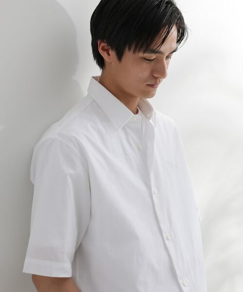 TAKEO KIKUCHI / タケオキクチ シャツ・ブラウス | 【LIMITED】ワンポイントロゴ刺繍 綿麻半袖シャツ | 詳細9