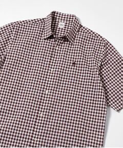 TAKEO KIKUCHI / タケオキクチ シャツ・ブラウス | 【LIMITED】ワンポイント刺繍 綿麻チェック 半袖シャツ