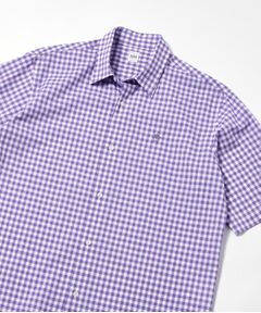 TAKEO KIKUCHI / タケオキクチ シャツ・ブラウス | 【LIMITED】ワンポイント刺繍 綿麻チェック 半袖シャツ