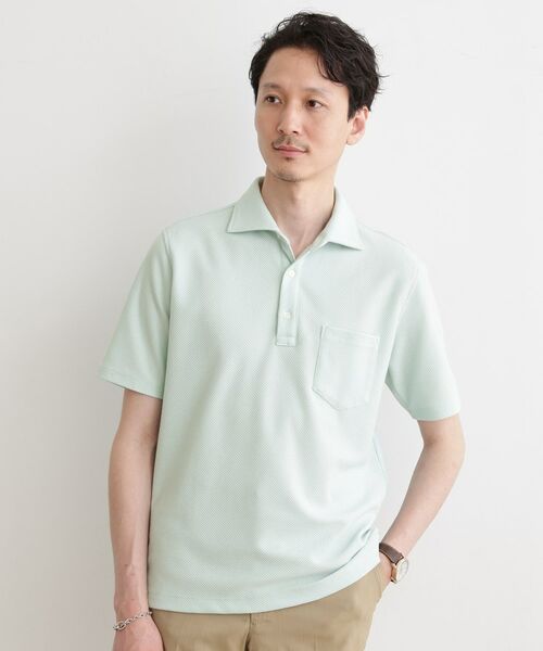 TAKEO KIKUCHI/タケオキクチ 【尾州織】 メランジ ポロシャツ ブルー(091) 01(S) TAKEO KIKUCHI/タケオキクチ 【尾州織】 メランジ ポロシャツ ブルー(091) 01(S)